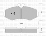 Комплект тормозных колодок METELLI 22-0573-0