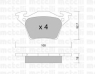 Комплект тормозных колодок METELLI 22-0574-0