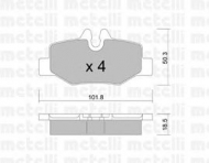 Комплект тормозных колодок METELLI 22-0576-0