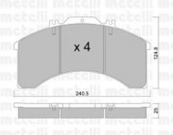 Комплект тормозных колодок METELLI 22-0581-0