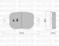 Комплект тормозных колодок METELLI 22-0614-0