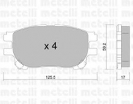 Комплект тормозных колодок METELLI 22-0615-0