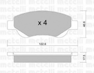 Комплект тормозных колодок METELLI 22-0637-0