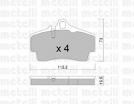 Комплект тормозных колодок METELLI 22-0658-0