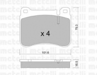 Комплект тормозных колодок METELLI 22-0668-0