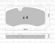 Комплект тормозных колодок METELLI 22-0669-0