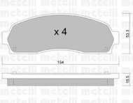 Комплект тормозных колодок METELLI 22-0685-0