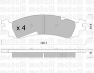 Комплект тормозных колодок METELLI 22-0686-0