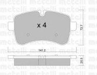 Комплект тормозных колодок METELLI 22-0711-0