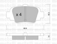 Комплект тормозных колодок METELLI 22-0742-0