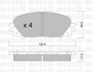 Комплект тормозных колодок METELLI 22-0745-0