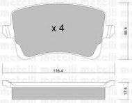 Комплект тормозных колодок METELLI 22-0776-0