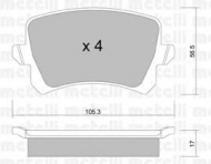 Комплект тормозных колодок METELLI 22-0806-0