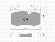 Комплект тормозных колодок METELLI 22-0829-0