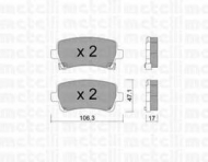 Комплект тормозных колодок METELLI 22-0844-0