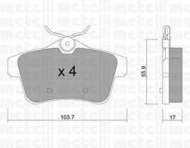 Комплект тормозных колодок METELLI 22-0855-0