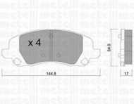 Комплект тормозных колодок METELLI 22-0861-0