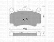 Комплект тормозных колодок METELLI 22-0893-0
