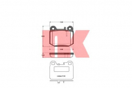 Комплект тормозных колодок NK 223350