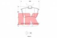 Комплект тормозных колодок NK 223748
