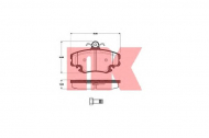 Комплект тормозных колодок NK 223953