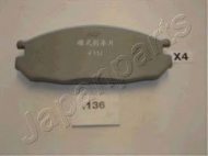 Комплект тормозных колодок JAPANPARTS PP-136AF
