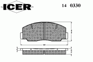 Комплект тормозных колодок ICER 140330