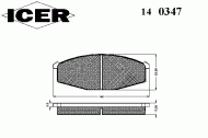 Комплект тормозных колодок ICER 140347