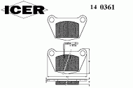 Комплект тормозных колодок ICER 140361