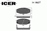 Комплект тормозных колодок ICER 140637