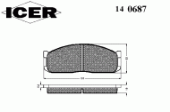 Комплект тормозных колодок ICER 140687