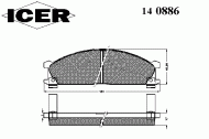 Комплект тормозных колодок ICER 140886