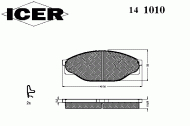Комплект тормозных колодок ICER 141010