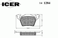Комплект тормозных колодок ICER 141284