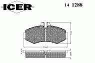 Комплект тормозных колодок ICER 141288