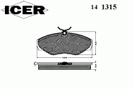 Комплект тормозных колодок ICER 141315