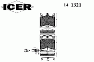 Комплект тормозных колодок ICER 141321