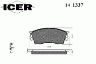Комплект тормозных колодок ICER 141337