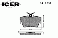 Комплект тормозных колодок ICER 141351