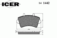 Комплект тормозных колодок ICER 141442