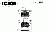 Комплект тормозных колодок ICER 141456