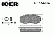 Комплект тормозных колодок ICER 141524-066