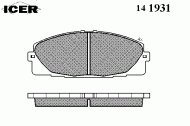 Комплект тормозных колодок ICER 141931