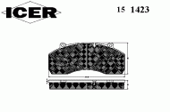 Комплект тормозных колодок ICER 151423