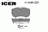 Комплект тормозных колодок ICER 151640-229