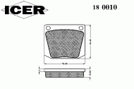 Комплект тормозных колодок ICER 180010