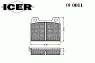 Комплект тормозных колодок ICER 180011