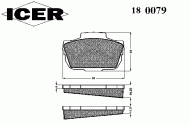 Комплект тормозных колодок ICER 180079