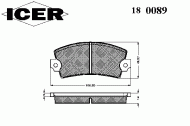 Комплект тормозных колодок ICER 180089