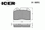 Комплект тормозных колодок ICER 180091